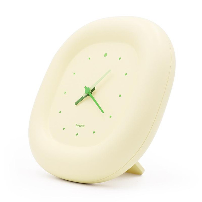 Desktop Wall-mounted Dual-purpose Decorative Silent Bubble Clock(Yellow)