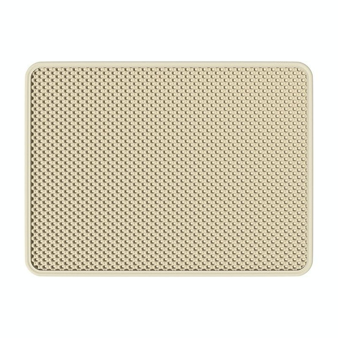 45 x 30cm Filtering And Splash-Proof Litter Mat Pet Double Layer EVA Bedding Pads(Beige)