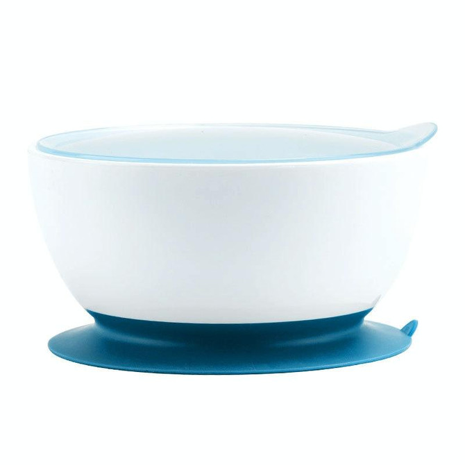 Infant Complementary Food Bowl With Lid Baby Feeding Tableware Suction Cup Bowl(Blue)