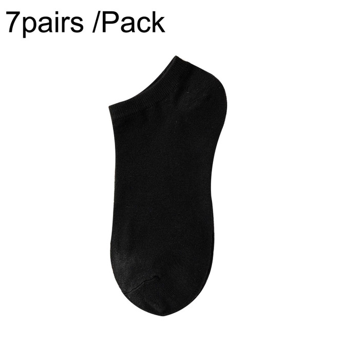 7pairs /Pack Man And Ladies Daily Disposable Socks Traveling Business Portable Single-Use Stockings, Size: Short Male(Black)