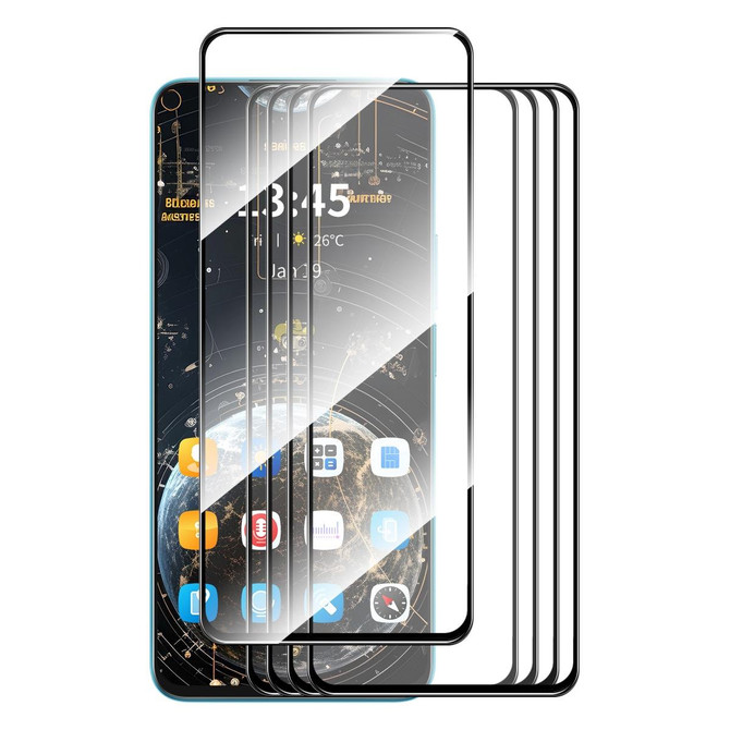 For Motorola Moto G04 5pcs ENKAY Full Glue High Aluminum-silicon Tempered Glass Film