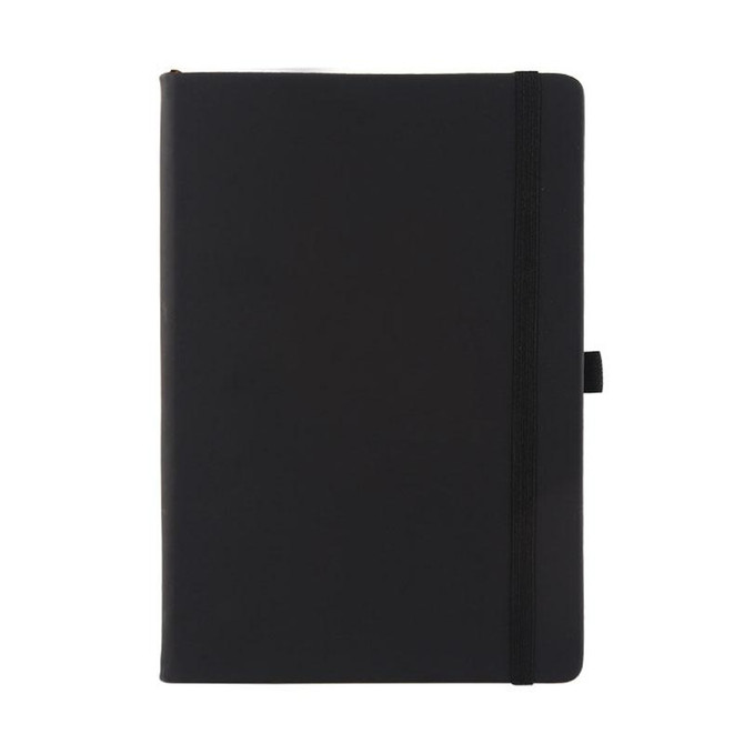 A5 Business Office Strap Notebook Students Diary Recording Notes(Black)