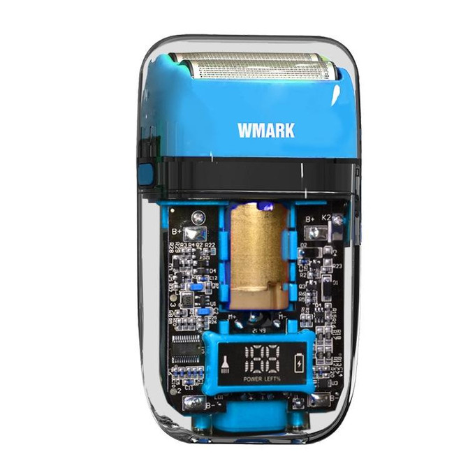 WMARK NG-988 Titanium Plated Head Reciprocating USB Shaver Electric Men Shaver(Blue)