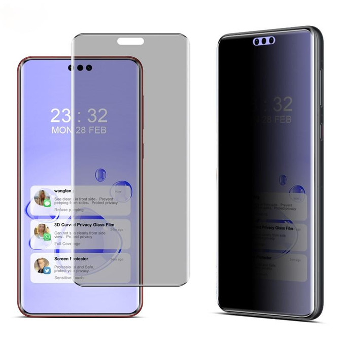 For Huawei Mate 60 RS Ultimate imak 3D Curved Privacy Full Screen Tempered Glass Film