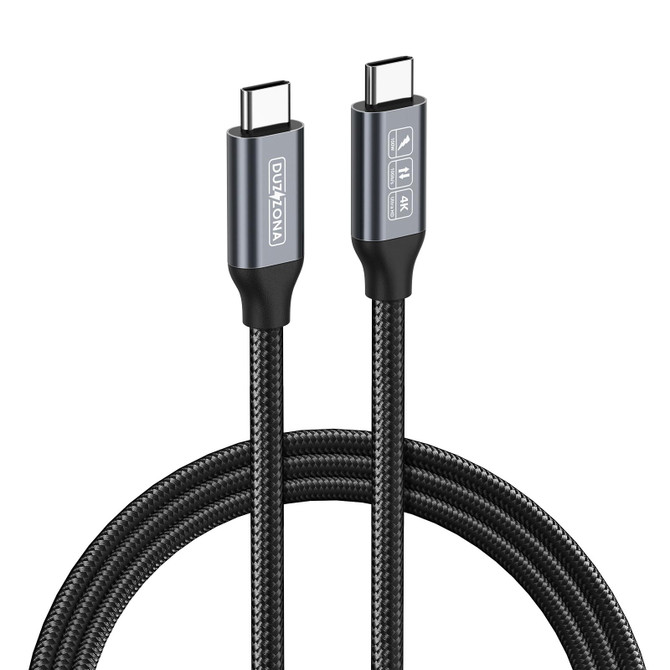 DUZZONA A9 PD 100W USB-C / Type-C to USB-C / Type-C Multi-function Data Cable, Length:1m(Black)