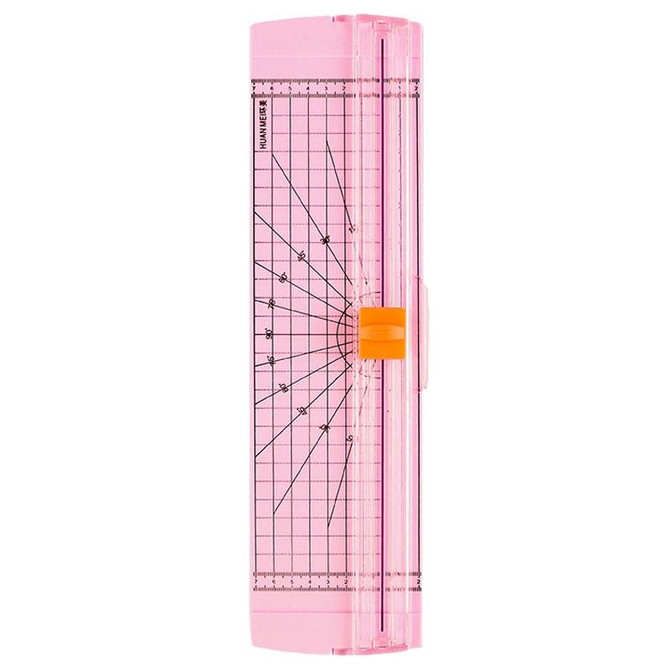 HUANMEI For A3 A4 A5 Paper Cutter With Pull-out Ruler DIY Small Portable Photo Die Cutting Machine(Pink)