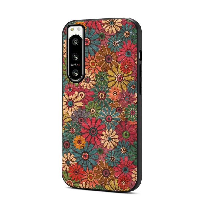 For Sony Xperia 5 IV Four Seasons Flower Language Series TPU Phone Case(Spring Green)