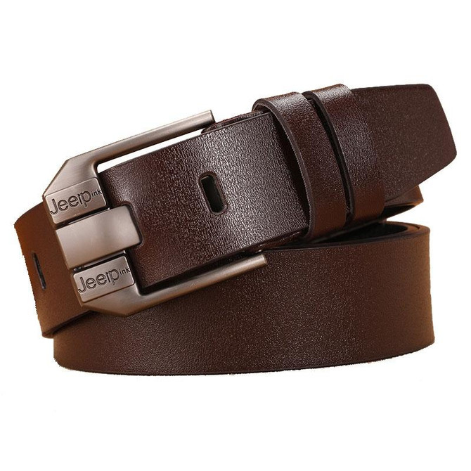 Dandali 120cm Men Rubberized Pin Buckle Belt Casual Vintage Waistband, Model: Style 1(Brown)