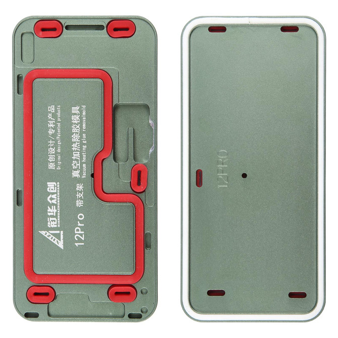 For iPhone 12 / 12 Pro LCD Screen Frame Vacuum Heating Glue Removal Mold with Holder