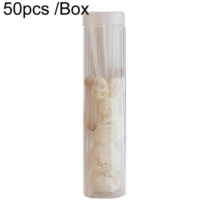 50pcs /Box 3mmx30cm Rattan Aromatherapy Stick Floral Water Diffuser Hotel Deodorizing Diffuser Stick(White)