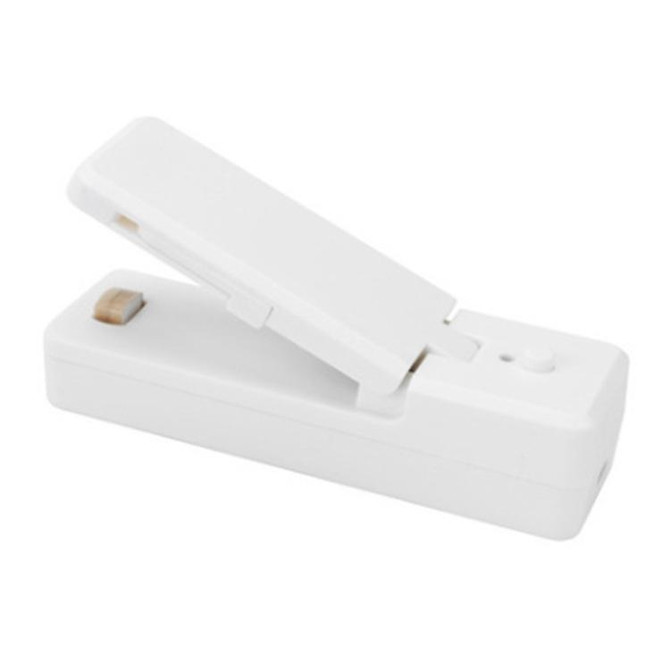 USB Charging Mini Magnetic Sealing Machine Portable Sealing Clip Food Moisture-proof Sealer(White)
