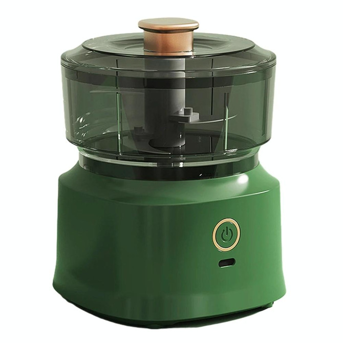 JRQ-01 Home Wireless Electric Meat Grinder Kitchen Garlic Pounder, Size: Double-click(Green)