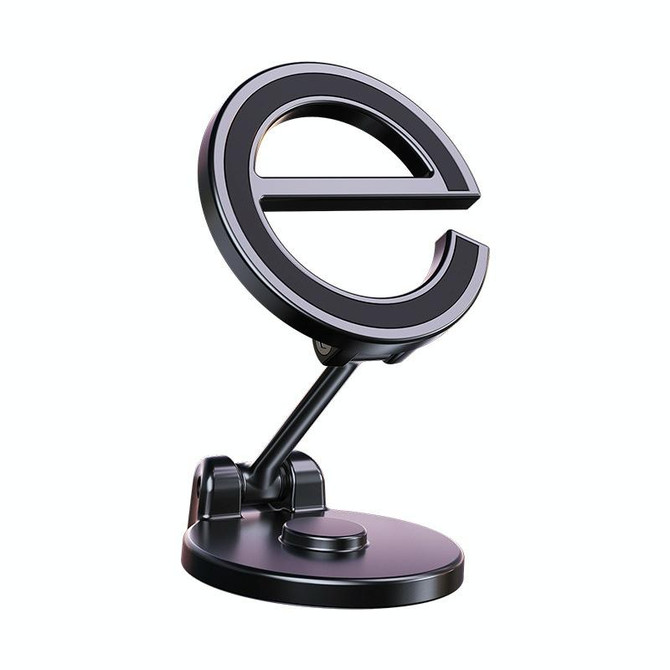 D38 Letter E Magnetic Folding Car Phone Holder Rotatable Dashboard Stick-On Navigation Stand