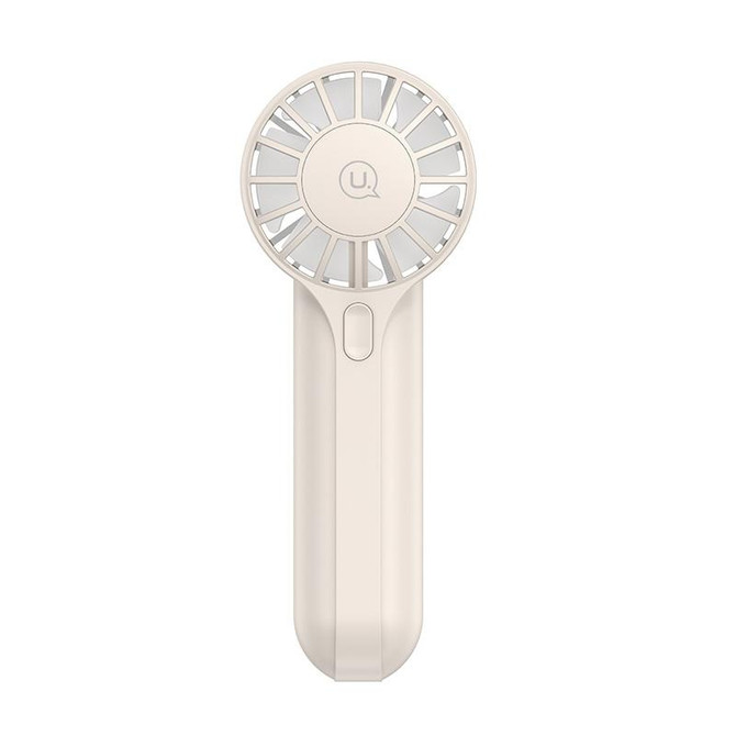 USAMS ZB288 Portable Type-C Rechargeable High Speed Handheld Mini Fan(Beige)