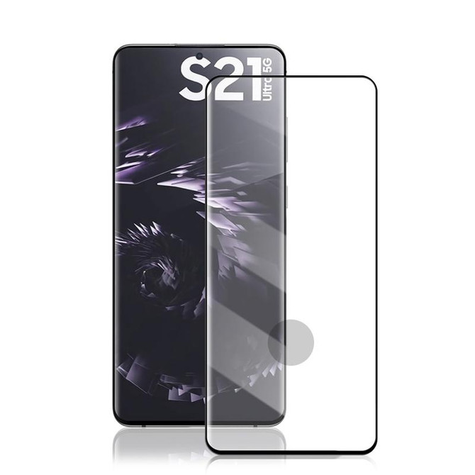 For Samsung Galaxy S21 Ultra/ S30 Ultra mocolo 0.33mm 9H 3D Curved Full Screen Tempered Glass Film, Fingerprint Unlock Support