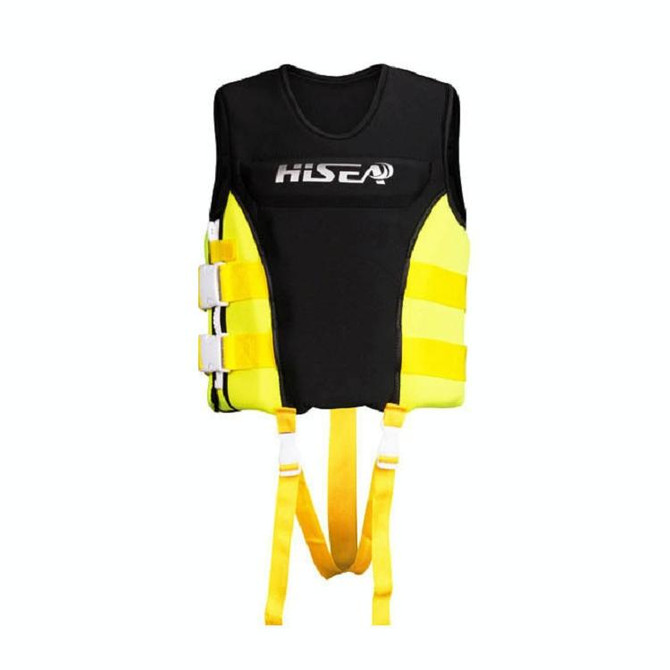 HiSEA L002 Foam Buoyancy Vests Flood Protection Drifting Fishing Surfing Life Jackets for Children, Size: XL(Black Yellow)