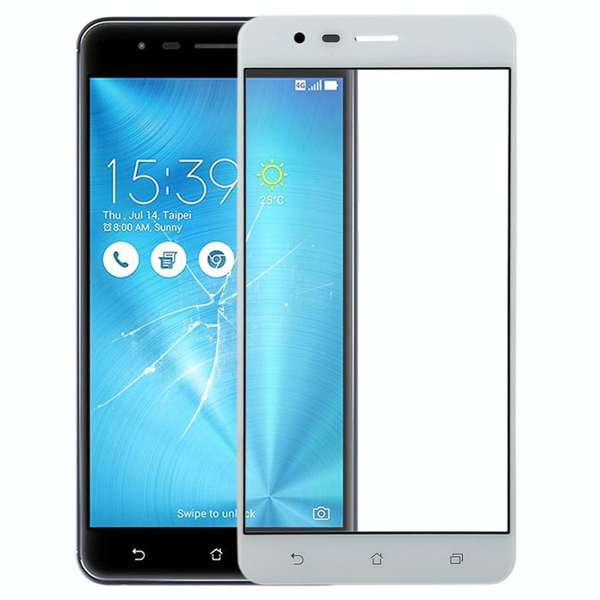 Front Screen Outer Glass Lens for Asus Zenfone 3 Zoom ZE553KL / Z01HD (White)