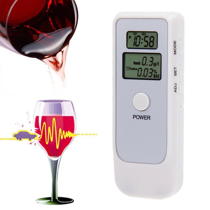 Dual Digital Breath Alcohol Tester with Lanyard
