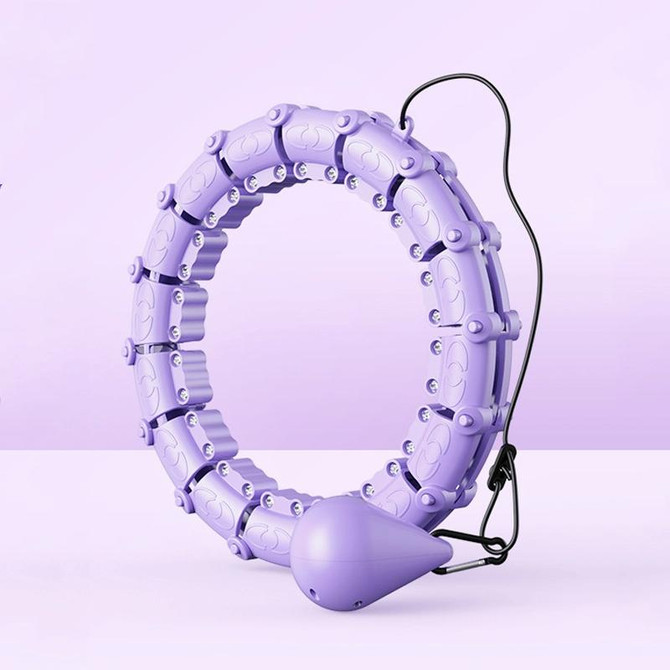 Smart Thin Waist Ring Women Will Not Fall Off Detachable Abdominal Ring Fitness Equipment, Size: 24 Knots(Purple)