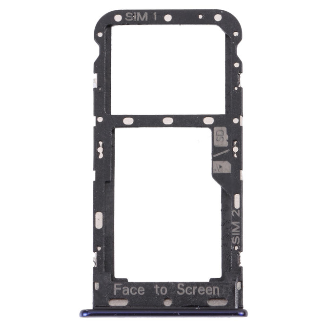 SIM Card Tray + SIM Card Tray / Micro SD Card Tray for Lenovo K9 I38043 (Blue)