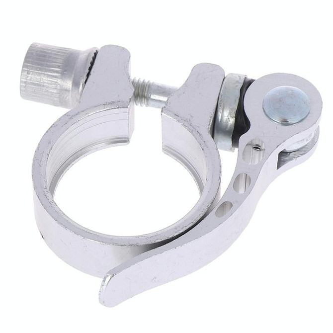 5 PCS Bicycle Accessories Quick Release Clip Road Bike Seatpost Clamp, Size: 34.9mm(Silver)