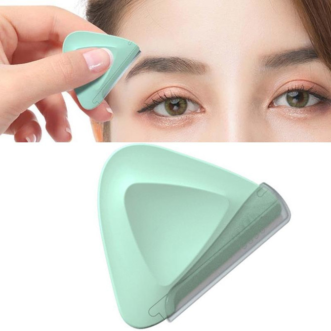 2 PCS/Box Small Triangular Eyebrow Trimmer(White + Green)