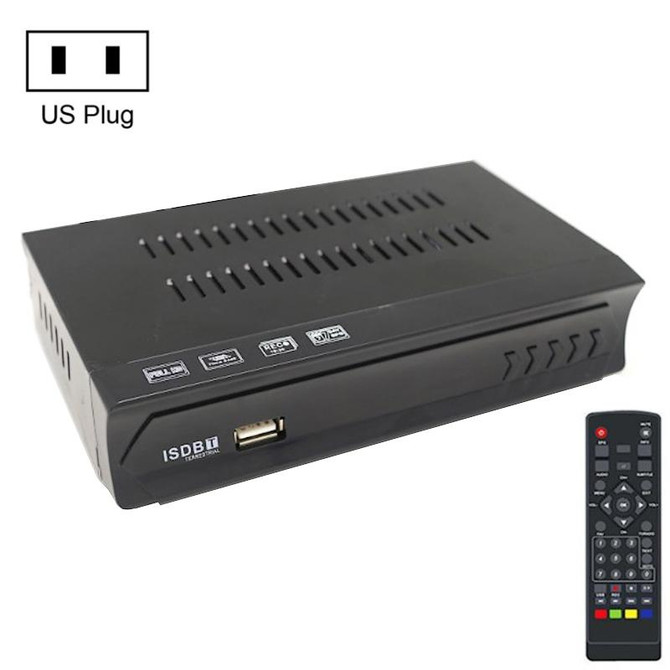 ISDB-T Satellite TV Receiver Set Top Box with Remote Control, For South America, Philippine(US Plug)