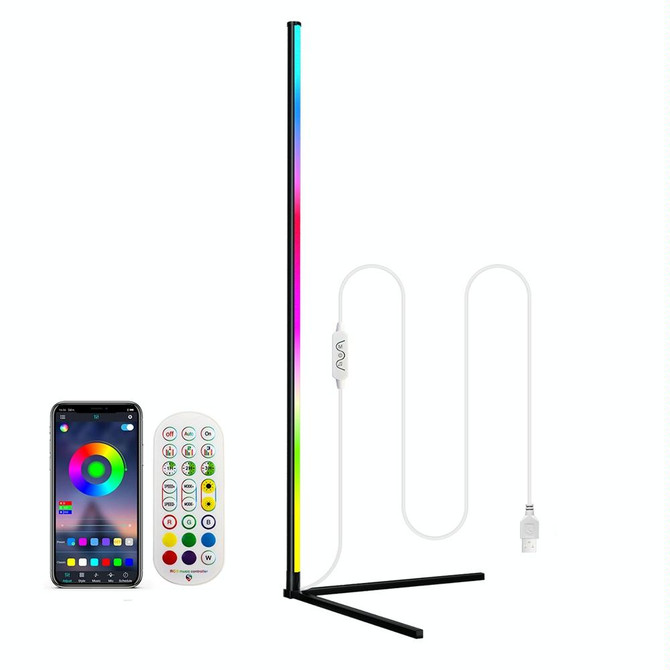 LED Symphony RGB Atmosphere Floor Light with Remote Control, Length:1.2m