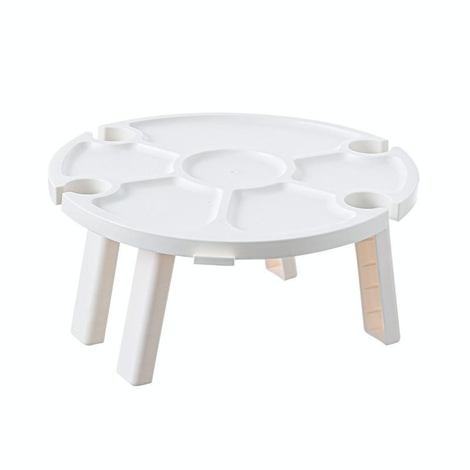 Outdoor Picnic Portable Folding Wine Table(White)