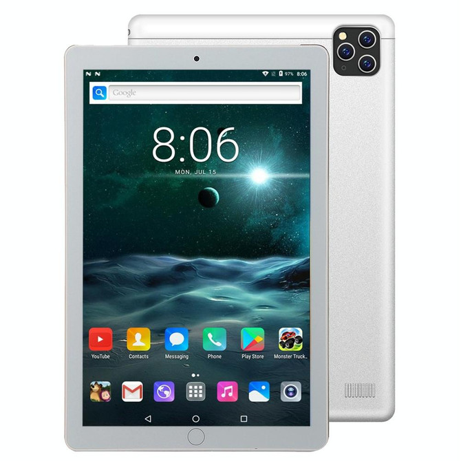 BDF A10 3G Phone Call Tablet PC, 10 inch, 1GB+16GB, Android 5.1, MTK6592 Octa Core Cortex-A7, Support Dual SIM & Bluetooth & WiFi & GPS, EU Plug(Silver)