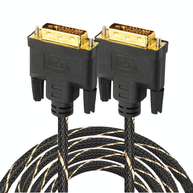 DVI 24 + 1 Pin Male to DVI 24 + 1 Pin Male Grid Adapter Cable(5m)