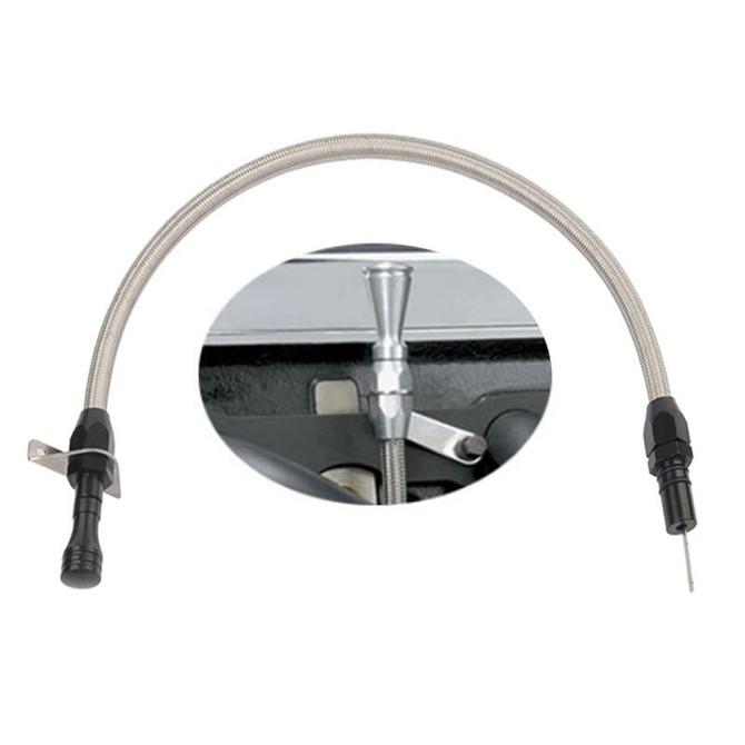 Car Flexible Stainless Transmission Gearbox Oil Dipstick 530mm Oil Measuring Rod for Chevrolet(Black)