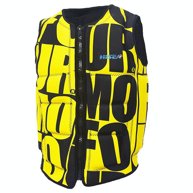 HiSEA L001 Letter Printing Super Elastic Buoyancy Surf Vest Professional Life Jacket, Size: M