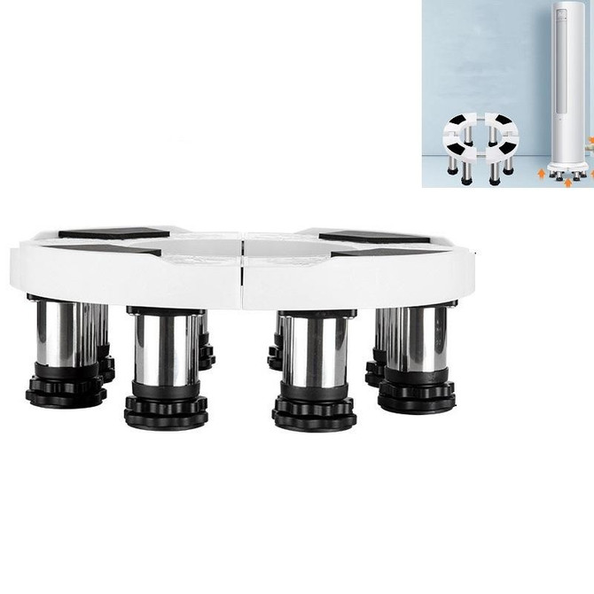 Round Air Conditioner Base Stainless Steel Stretchable Heightening Bracket, Specification:8-Legs Highten 10cm