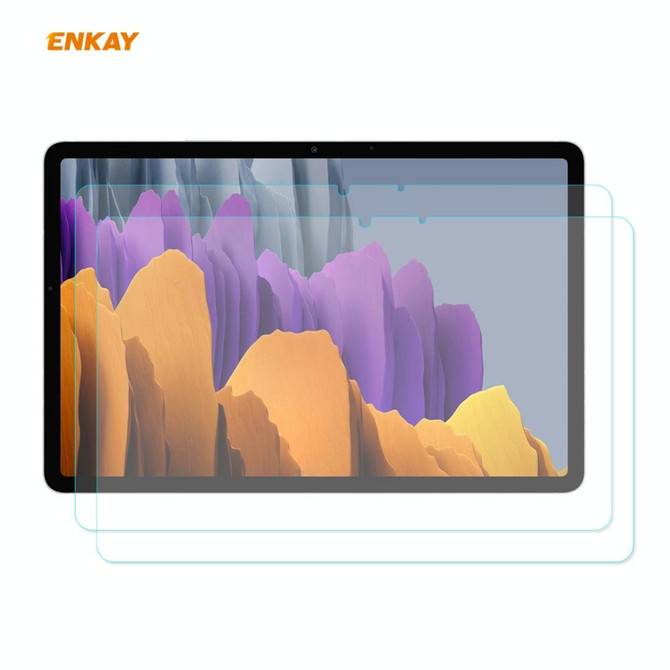 For Samsung Galaxy Tab S8 /Galaxy Tab S7 2pcs ENKAY Hat-Prince 0.33mm 9H Surface Hardness 2.5D Explosion-proof Tempered Glass Protector