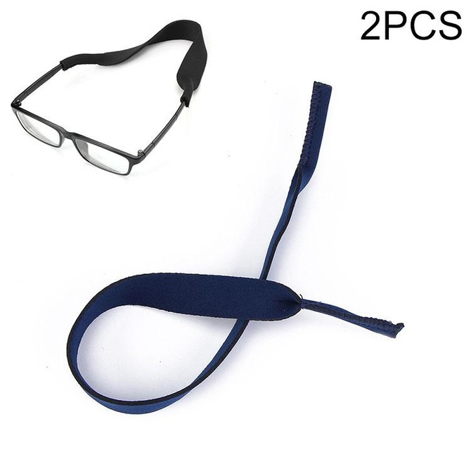 2 PCS Neoprene Diving Swimming Glasses Band Sunglasses Sponge Rope(Dark Blue)