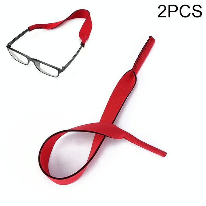 2 PCS Neoprene Diving Swimming Glasses Band Sunglasses Sponge Rope(Red)