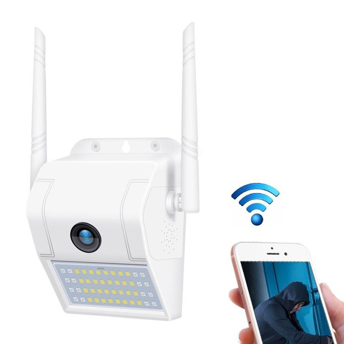 DP11 2 Megapixel IP66 Waterproof Wall Light Wireless IP Camera, Support Multiple Night Vision & Mobile Phone Remote Monitoring & Voice Intercom & Motion Detection / Alarm & 128GB Memory Card