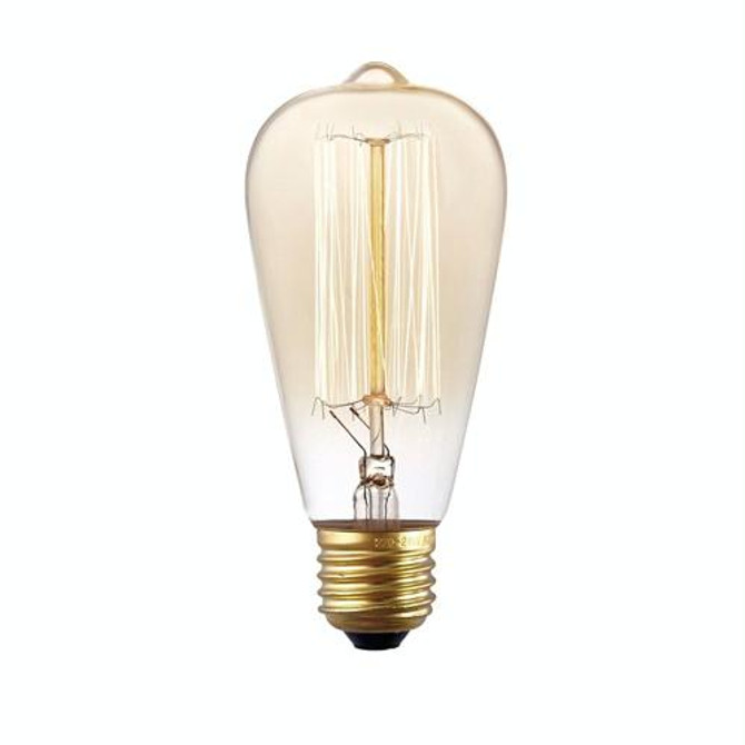 E27 40W Retro Edison Light Bulb Filament Vintage Ampoule Incandescent Bulb, AC 220V(ST64 Filament)