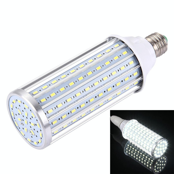 60W Aluminum Corn Light Bulb, E27 5200LM 160 LED SMD 5730, AC 220V(White Light)