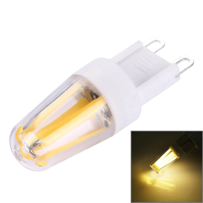 2W Filament Light Bulb , G9 PC Material Dimmable 4 LED for Halls, AC 220-240V(Warm White)