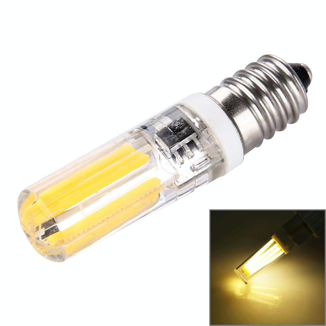 4W Filament Light Bulb, E14 Silicone Dimmable 8 LED for Halls, AC 220-240V(Warm White)