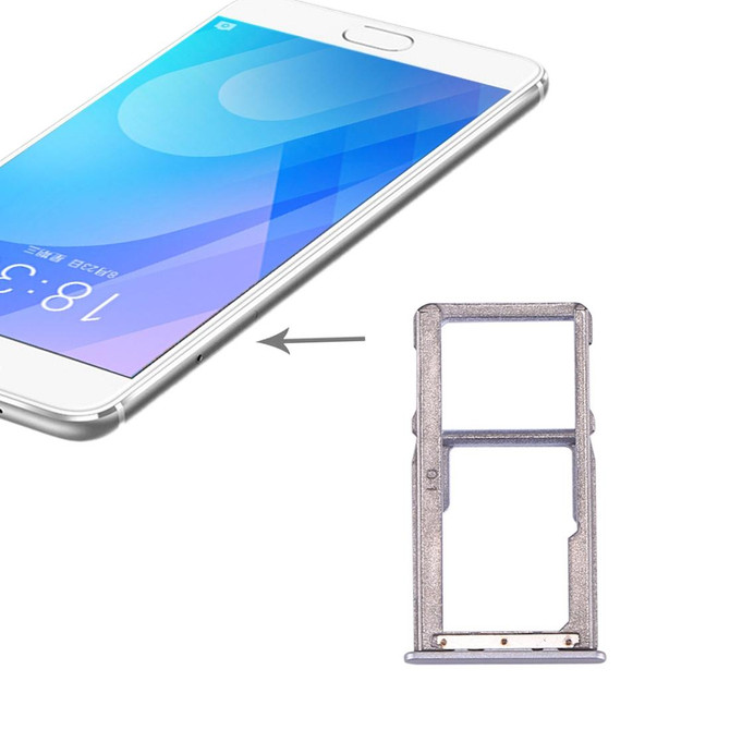 For Meizu M6 Note SIM Card Tray (Silver)