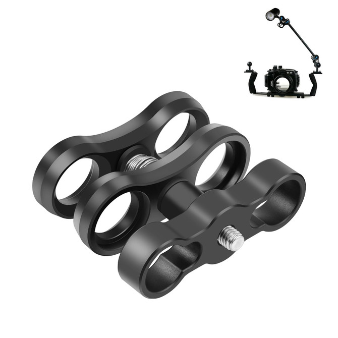 PULUZ Dual Aluminum Alloy Clamp for Underwater Arm System