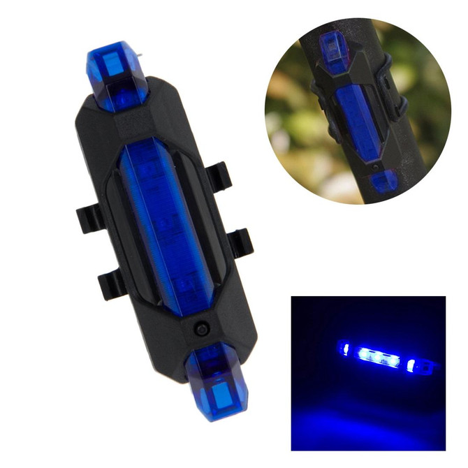 AQY-093 Detachable USB Rechargeable LED Bike Taillight(Blue)
