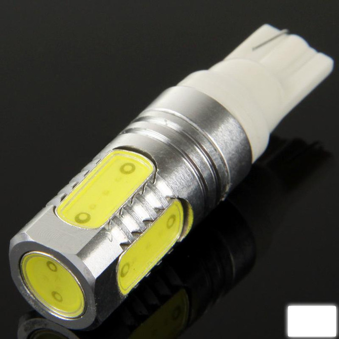 T10 5W White Light LED Light Bulb for Vehicles, DC 12V