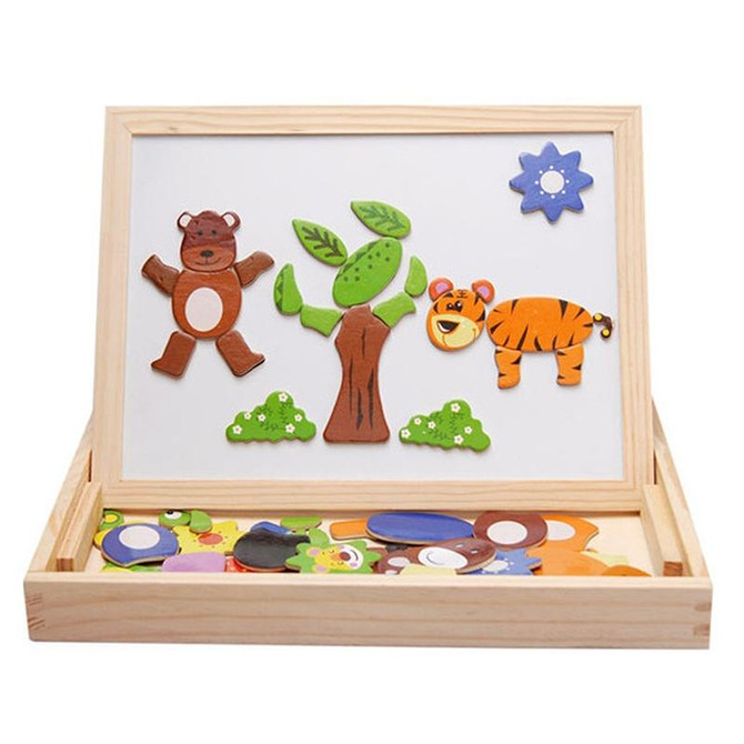Animal Puzzle Magnetic Double Side Drawing Board