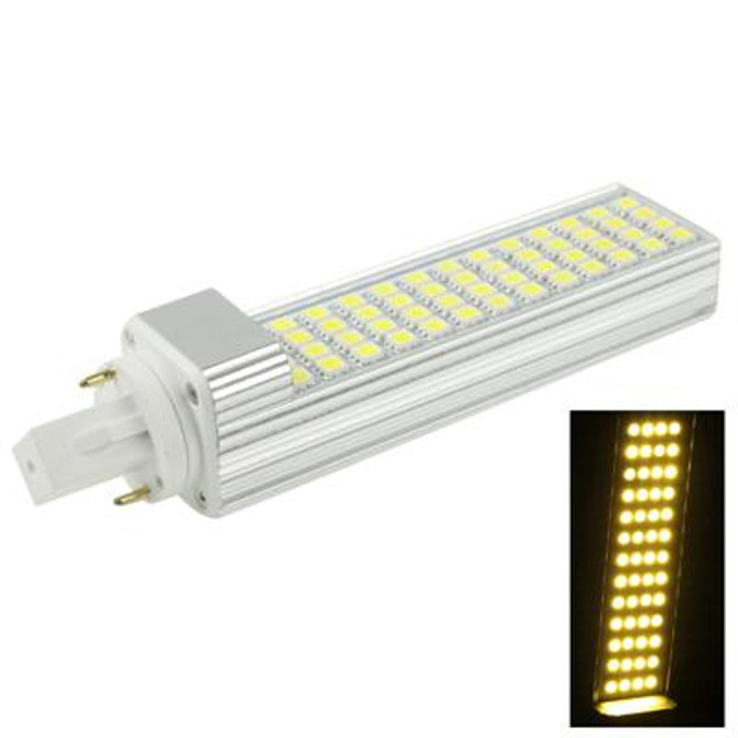 G24 12W 1000LM LED Transverse Light Bulb, 52 LED SMD 5050, Warm White Light, AC 220V