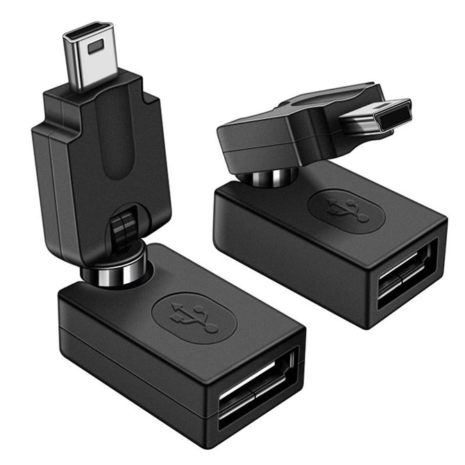 High Quality USB 2.0 AF to OTG Mini USB Adapter, Support 360 Degree Rotation