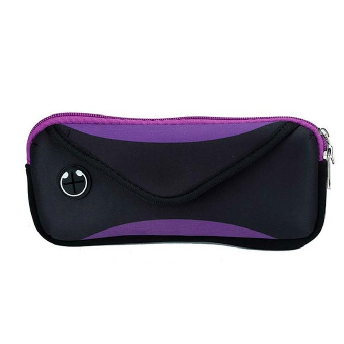 Sports Running Mobile Phone Waterproof Waist Bag, Specification:iPhone Universal(Purple)